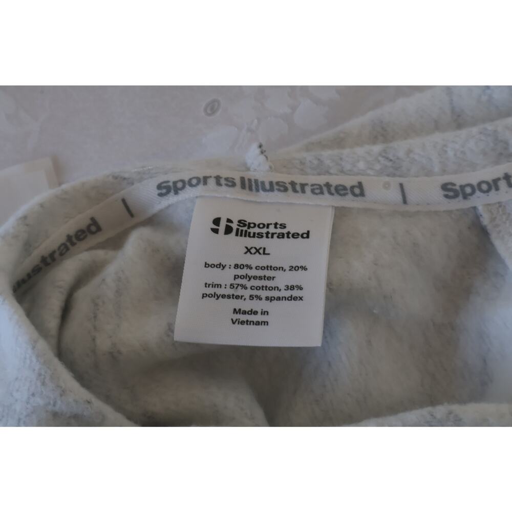 Sports Illustrated Hoodie XXL Gray White Abstract Fleece Pullover NWT Men’s - Picture 4 of 5